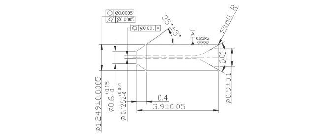 Custom Ceramic Ferrule technical drawing