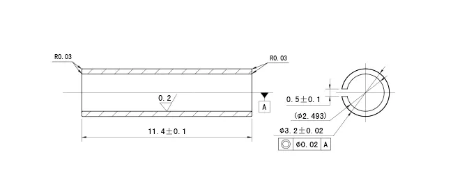 SC-Type Ceramic Sleeve technical drawing