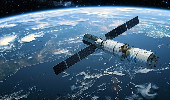 Spacecraft in low Earth orbit